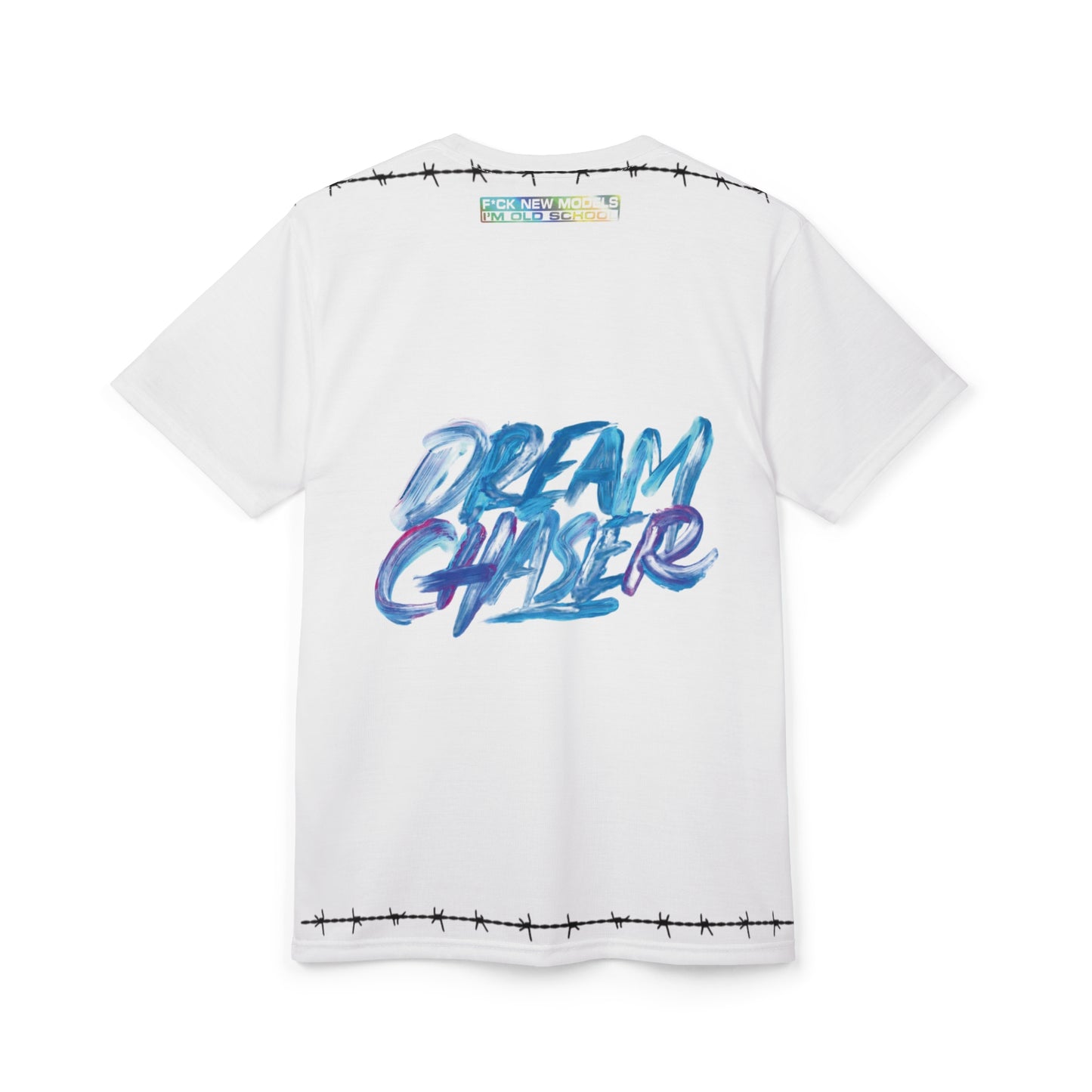 Barbed Wire Chest Crest Tee — Novare Floral Emblem T‑Shirt