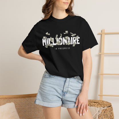 Confidence Graphic T-Shirt — Money Motif Front & Bold 'CONFIDENCE' Back