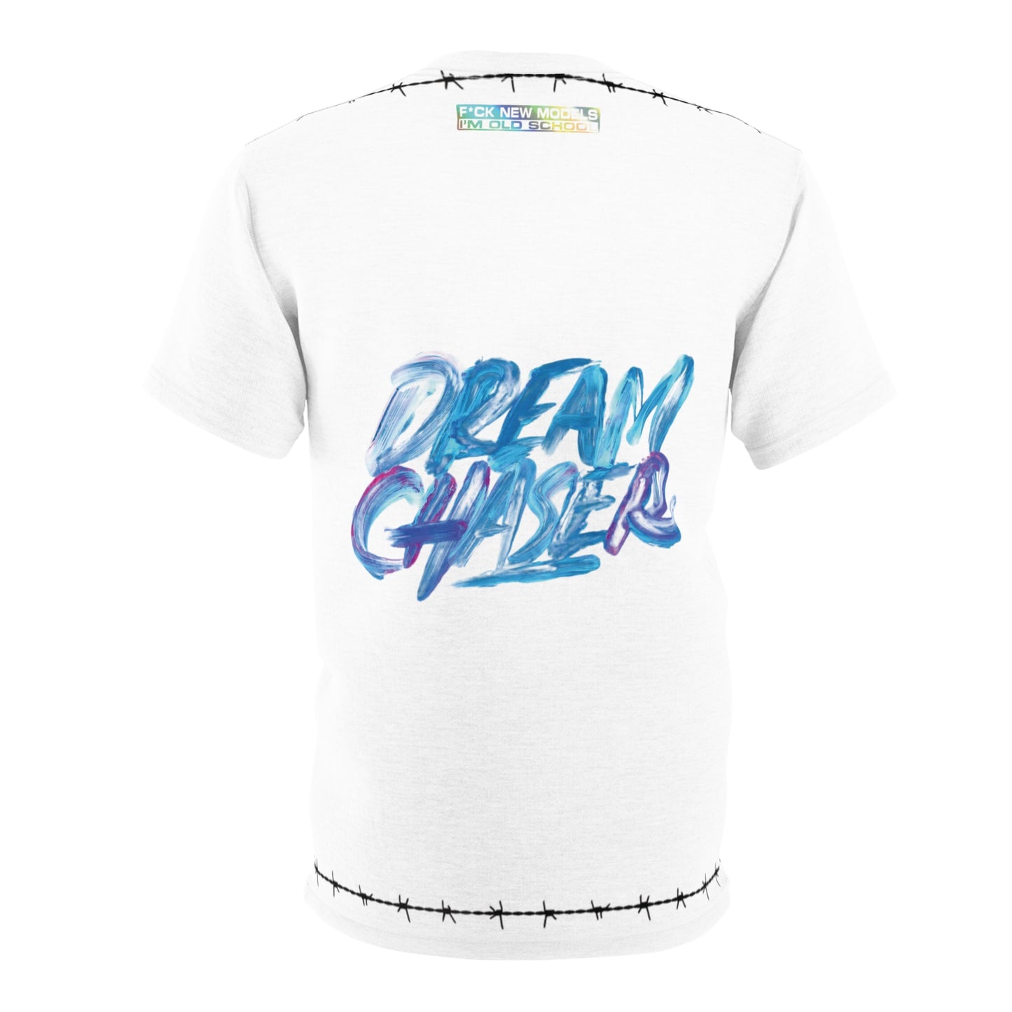 Barbed Wire Chest Crest Tee — Novare Floral Emblem T‑Shirt