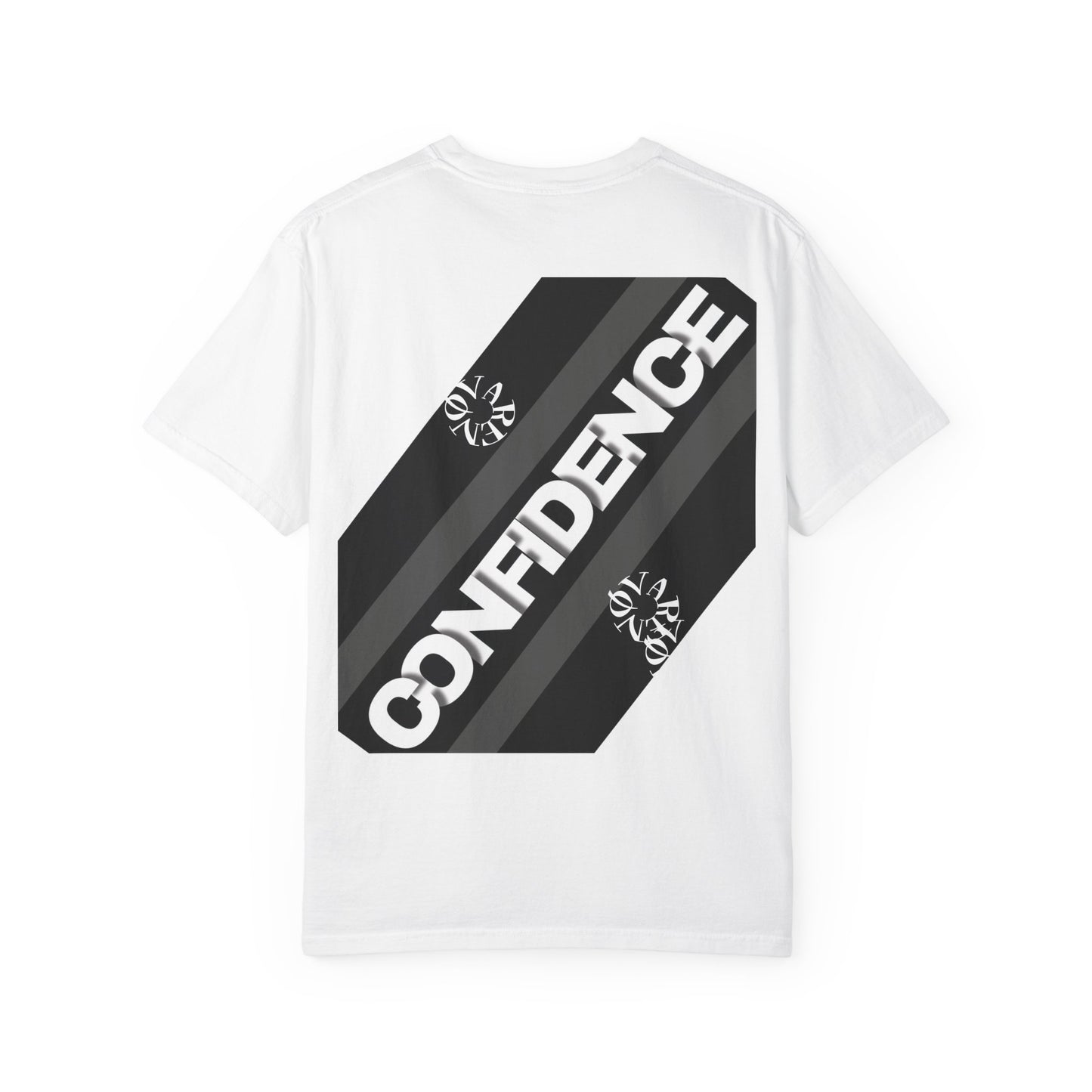Confidence Graphic T-Shirt — Money Motif Front & Bold 'CONFIDENCE' Back